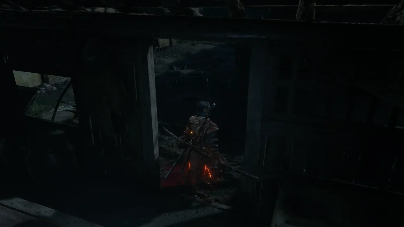 Shura outfit with Open Gate a.k.a. Black Mortal Blade hung on hip