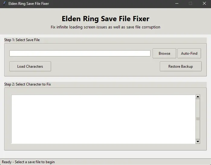 ER Save File Fixer