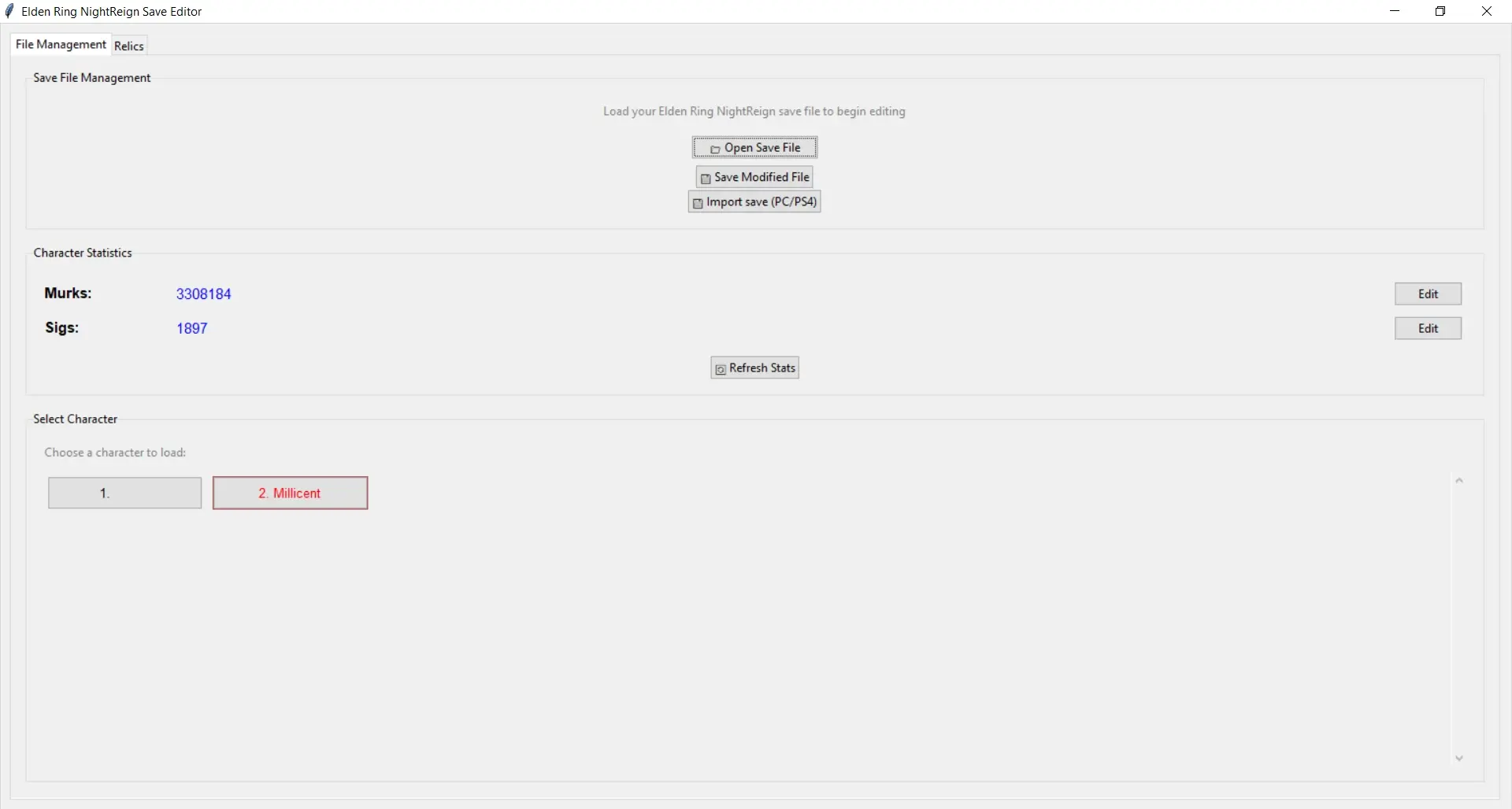 Nightreign Relic Editor